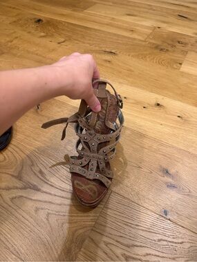 Sam Edelman Brown Studded Strappy Heeled Sandals